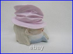 Antique Vintage Majolica Tobacco Humidor Man Head Stamped