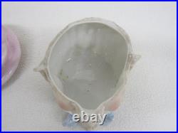Antique Vintage Majolica Tobacco Humidor Man Head Stamped