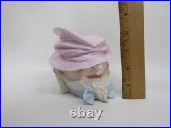 Antique Vintage Majolica Tobacco Humidor Man Head Stamped