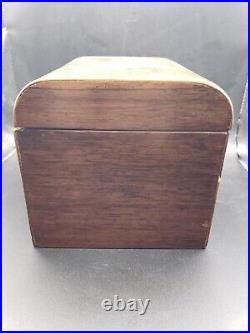 Antique Vintage Tabak wood box caddy Tobacco