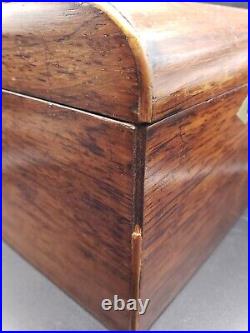 Antique Vintage Tabak wood box caddy Tobacco