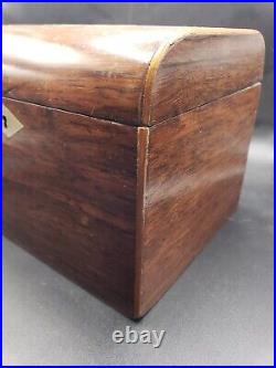 Antique Vintage Tabak wood box caddy Tobacco