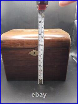 Antique Vintage Tabak wood box caddy Tobacco