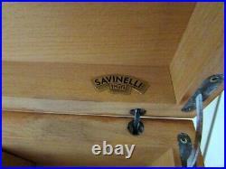 Antique Vtg Savinelli 1876 Cigar Burlwood Humidor & Hygrometer Excellent 14'