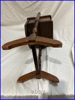 Antique Walnut Wooden Humidor Table Stand
