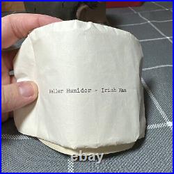 Antique Weller Pottery Irish Man Humidor Jar