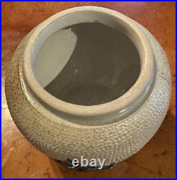 Antique White's Utica Stoneware Tobacco Humidor Salt-glazed
