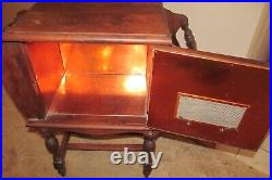 Antique Wood COPPER LINED Humidor Magazine Holders Both Sides(ds479)