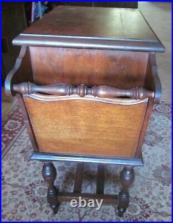 Antique Wood COPPER LINED Humidor Magazine Holders Both Sides(ds479)
