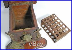 Antique Wood Cigar Black Forest Humidor Metal Dog House Mouse Rat Kennel