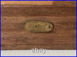 Antique Wood Log Cabin Cigar Box Humidor Rare