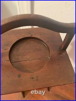Antique Wood Smoking Stand With Drawer