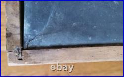 Antique Wood & Tin Metal Lined Cigar Humidor Box 9 3/4 X 6 1/2 X 4 No Key