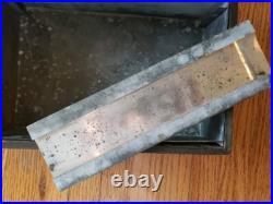 Antique Wood & Tin Metal Lined Cigar Humidor Box 9 3/4 X 6 1/2 X 4 No Key