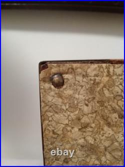 Antique Wooden & Brass Accented Metal Lined Humidor Antique Wooden & Brass Accented Metal Lined Humidor