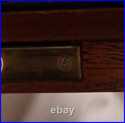 Antique Wooden & Brass Accented Metal Lined Humidor Antique Wooden & Brass Accented Metal Lined Humidor