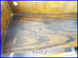 Antique Wooden Cigar Humidor Hanging Wood Smoking Cabinet English Oak