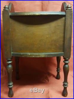 Antique Wooden Copper Lined Cigar Tobacco Humidor Smoking Stand 20 Tall
