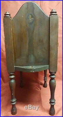 Antique Wooden Copper Lined Cigar Tobacco Humidor Smoking Stand 20 Tall