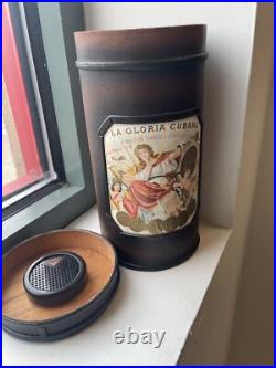Antique cigar jar humidor