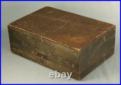 Antique ea. 1900's Wooden Cigar Humidor Box Chest HAMPTON BEACH, NH