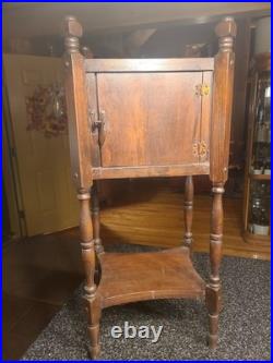 Antique humidor cabinet 12x10x28 In