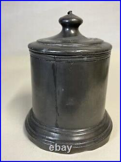 Antique late 18th or early 19th century pewter humidor