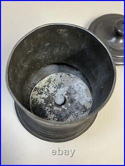 Antique late 18th or early 19th century pewter humidor