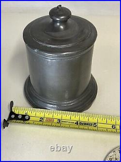 Antique late 18th or early 19th century pewter humidor