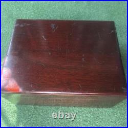 Antique mahogany Cigar Humidor Chest Box. Alfred Dunhill. New York London
