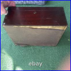 Antique mahogany Cigar Humidor Chest Box. Alfred Dunhill. New York London