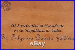 Antique personal Cigar Humidor Diplomatic of President Fulgencio Batista Signed