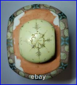 Antique porcelain Humidor Inperial Nippon Hand painted indian motif