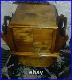 Antique smoking Stan side table Cigar humidor