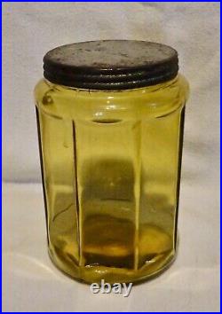 Antique tobbacco lidded glass jar