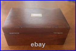 Antique vintage wood cigar humidor box