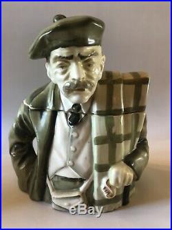 Ardalt Porcelain Humidor Tobacco Jar Scottish Man Scotsman Vintage Hard To Find