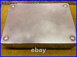 Aristocrat England Tobacco Humidor Jewelry Box Silver-plate Cigar Case Trinket