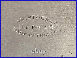 Aristocrat England Tobacco Humidor Jewelry Box Silver-plate Cigar Case Trinket