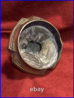 Art Deco Egyptian Revival Pharoah Head Tobacco Jar Humidor c. 1930