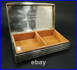 Art Deco Hungary Solid Silver 800 Ag. Humidor Cigar Box