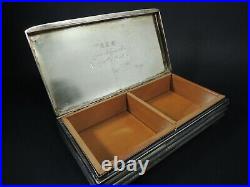 Art Deco Hungary Solid Silver 800 Ag. Humidor Cigar Box