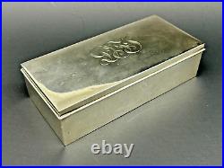 Art Deco Sterling Silver Humidor Cigar Box By John Chatellier 7 465g TW