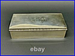 Art Deco Sterling Silver Humidor Cigar Box By John Chatellier 7 465g TW