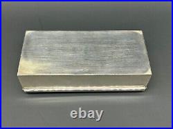 Art Deco Sterling Silver Humidor Cigar Box By John Chatellier 7 465g TW