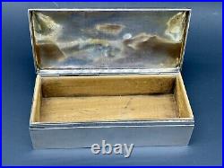 Art Deco Sterling Silver Humidor Cigar Box By John Chatellier 7 465g TW