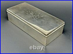 Art Deco Sterling Silver Humidor Cigar Box By John Chatellier 7 465g TW