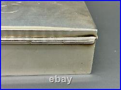 Art Deco Sterling Silver Humidor Cigar Box By John Chatellier 7 465g TW