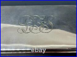 Art Deco Sterling Silver Humidor Cigar Box By John Chatellier 7 465g TW