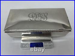 Art Deco Sterling Silver Humidor Cigar Box By John Chatellier 7 465g TW